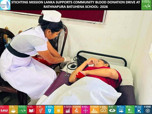 Stichting Mission Lanka Supports Community Blood Donation Drive at Rathnapura Batuhena School